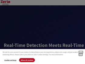 'zerto.com' screenshot