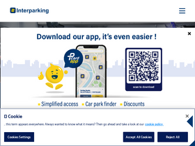 'interparking.be' screenshot