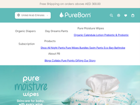 pureborn.com homepage screenshot