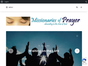 'missionariesofprayer.org' screenshot