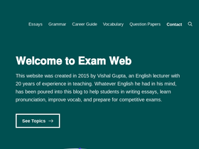 'examweb.in' screenshot