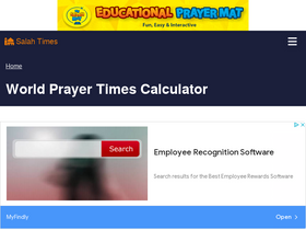 'salahtimes.com' screenshot