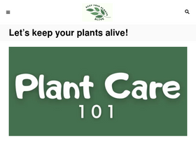 'keepyourplantsalive.com' screenshot