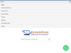 'systemzone.net' screenshot