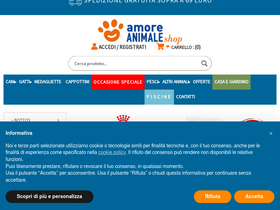 'amoreanimaleshop.it' screenshot