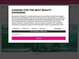 'basler-beauty.es' screenshot