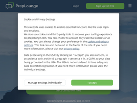 'preplounge.com' screenshot