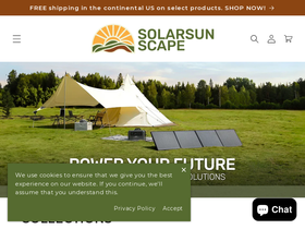 solarsunscape.com homepage screenshot