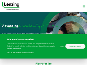 'lenzing.com' screenshot