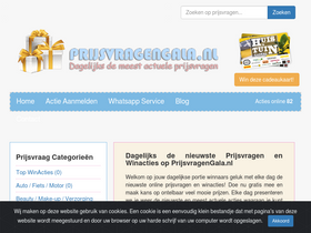 'prijsvragengala.nl' screenshot