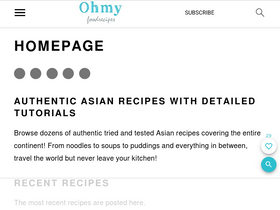 'ohmyfoodrecipes.com' screenshot