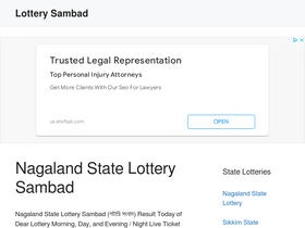 'lotterysambad.one' screenshot