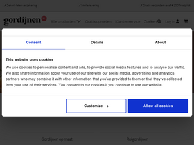 'gordijnen.nl' screenshot