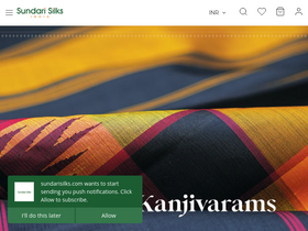 'sundarisilks.com' screenshot