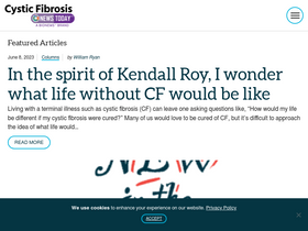 'cysticfibrosisnewstoday.com' screenshot