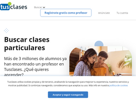 'tusclases.pe' screenshot