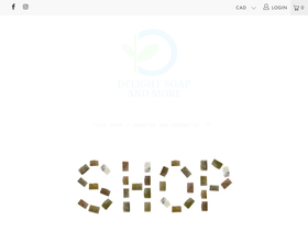 delightsoapandmore.com homepage screenshot