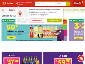 'soriana.com' screenshot