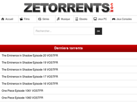 'zetorrents.com' screenshot