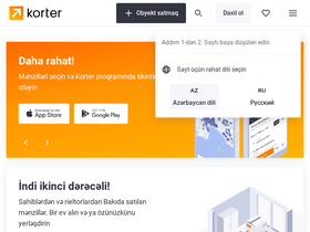'korter.az' screenshot