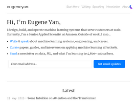 'eugeneyan.com' screenshot