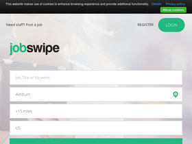 'jobswipe.net' screenshot