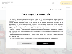 'connaissancedesarts.com' screenshot