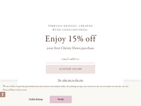 Christy Dawn website screenshot