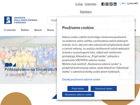 'upjs.sk' screenshot
