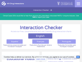 'hiv-druginteractions.org' screenshot