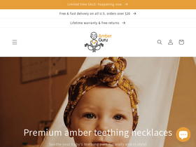 Amber Guru homepage screenshot