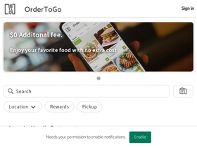 'ordertogo.com' screenshot