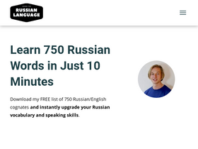 'learntherussianlanguage.com' screenshot