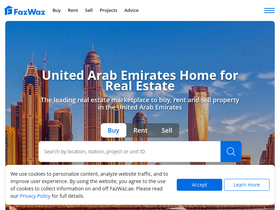 'fazwaz.ae' screenshot