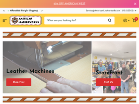 americanleatherworks.com homepage screenshot