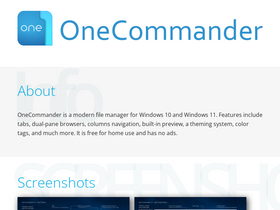 'onecommander.com' screenshot