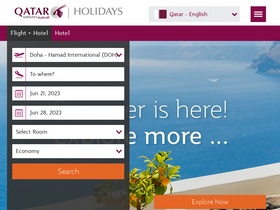 'qatarairwaysholidays.com' screenshot