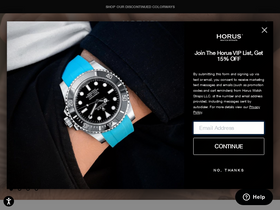 'horusstraps.com' screenshot