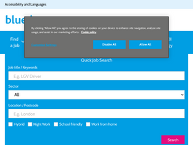 'bluearrow.co.uk' screenshot