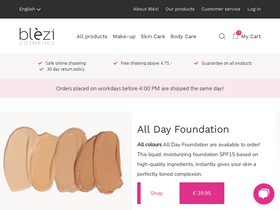 Blezi homepage screenshot
