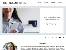 'thepresentwriter.com' screenshot