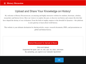 'historydiscussion.net' screenshot