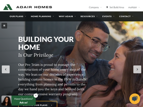 'adairhomes.com' screenshot