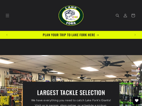 bestlakeforktackle.com homepage screenshot