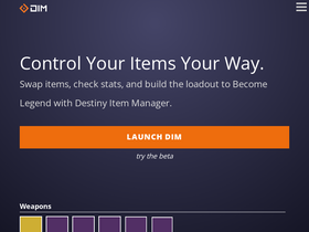 'destinyitemmanager.com' screenshot