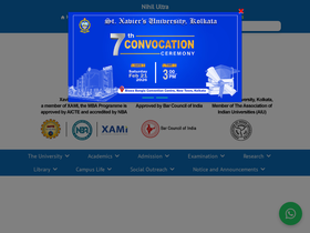 'sxuk.edu.in' screenshot