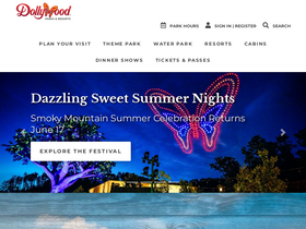 'dollywood.com' screenshot