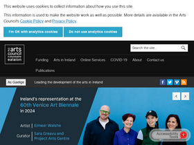 'artscouncil.ie' screenshot