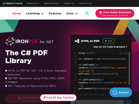 'ironpdf.com' screenshot