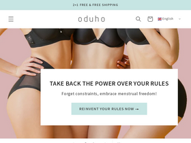 Oduho homepage screenshot
